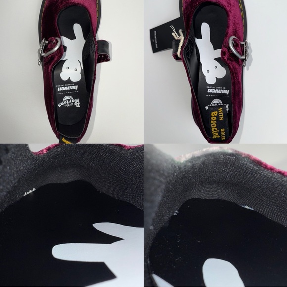 Dr. Martens Addina Heaven Marc Jacobs Velvet Shoes Cherry Red Mary Janes UK 6 - Picture 17 of 17